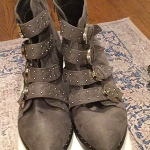 Truffle Collection gray Swede ankle boots size 40